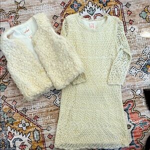 Cat & Jack - Cream Lace Dress with Vest